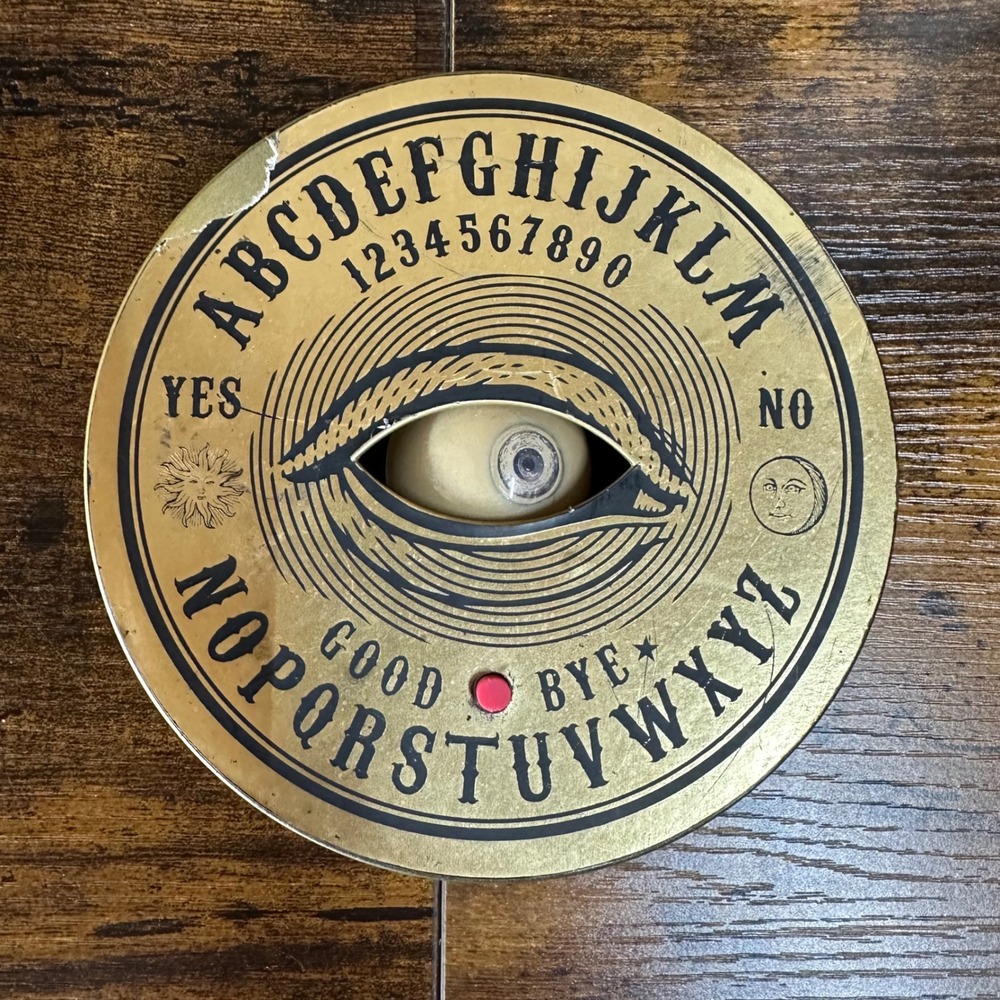 VTG Gemmy Halloween Talking Doorbell All Seeing Eye Ouija Animated Evil Laugh